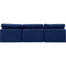 Meridian Comfy Navy Velvet Modular Sofa IMAGE 3