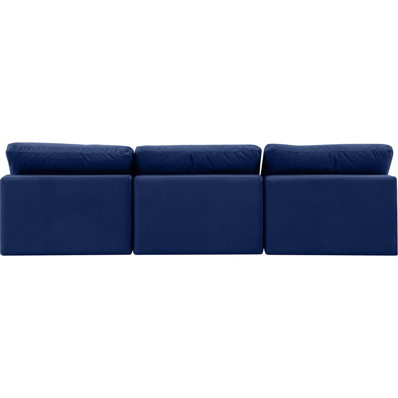 Meridian Comfy Navy Velvet Modular Sofa IMAGE 3
