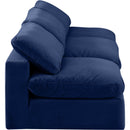 Meridian Comfy Navy Velvet Modular Sofa IMAGE 5