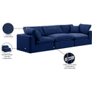 Meridian Comfy Navy Velvet Modular Sofa IMAGE 11