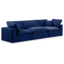 Meridian Comfy Navy Velvet Modular Sofa IMAGE 1