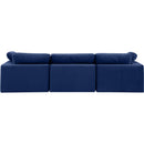 Meridian Comfy Navy Velvet Modular Sofa IMAGE 3