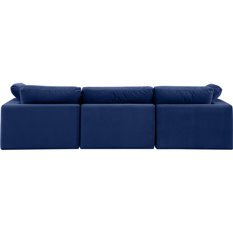 Meridian Comfy Navy Velvet Modular Sofa IMAGE 3