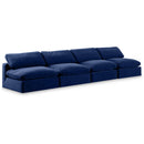 Meridian Comfy Navy Velvet Modular Sofa IMAGE 1