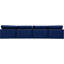 Meridian Comfy Navy Velvet Modular Sofa IMAGE 3