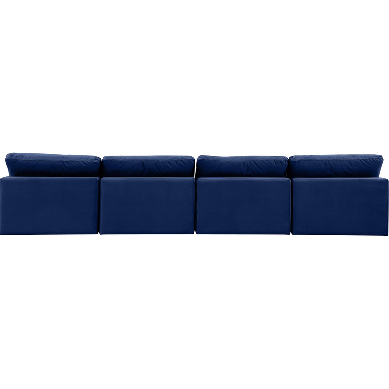 Meridian Comfy Navy Velvet Modular Sofa IMAGE 3