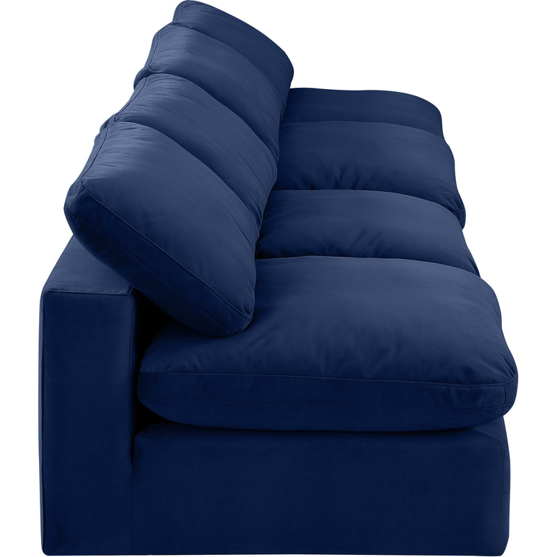 Meridian Comfy Navy Velvet Modular Sofa IMAGE 5