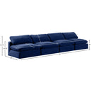 Meridian Comfy Navy Velvet Modular Sofa IMAGE 9