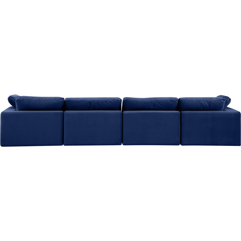 Meridian Comfy Navy Velvet Modular Sofa IMAGE 3