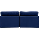 Meridian Comfy Navy Velvet Modular Sofa IMAGE 3