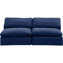 Meridian Comfy Navy Velvet Modular Sofa IMAGE 4