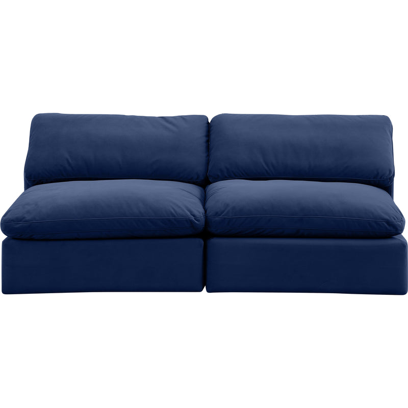 Meridian Comfy Navy Velvet Modular Sofa IMAGE 4