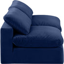 Meridian Comfy Navy Velvet Modular Sofa IMAGE 5