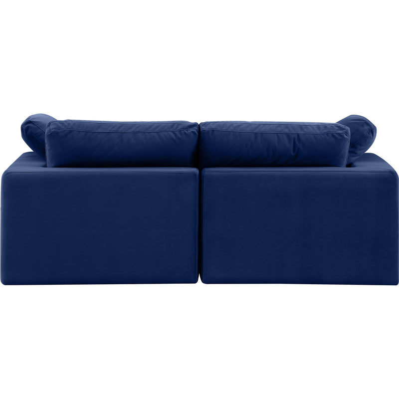 Meridian Comfy Navy Velvet Modular Sofa IMAGE 3