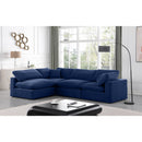 Meridian Comfy Navy Velvet Modular Sectional IMAGE 3