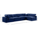Meridian Comfy Navy Velvet Modular Sectional IMAGE 15