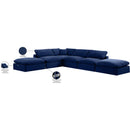 Meridian Comfy Navy Velvet Modular Sectional IMAGE 11