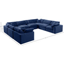 Meridian Comfy Navy Velvet Modular Sectional IMAGE 10