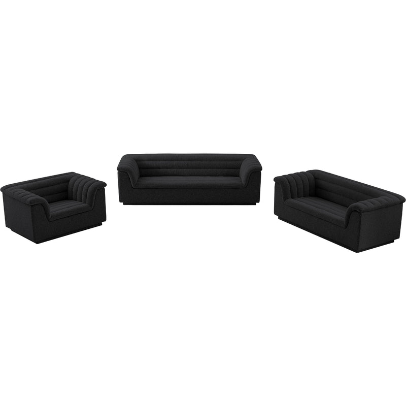 Meridian Cascade Black Boucle Fabric Chair IMAGE 16