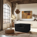 Meridian Cascade Black Boucle Fabric Chair IMAGE 2