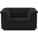 Meridian Cascade Black Boucle Fabric Chair IMAGE 5