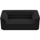Meridian Cascade Black Boucle Fabric Loveseat IMAGE 4