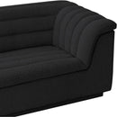 Meridian Cascade Black Boucle Fabric Sofa IMAGE 11
