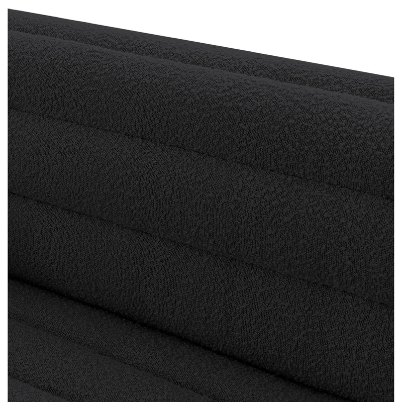 Meridian Cascade Black Boucle Fabric Sofa IMAGE 13