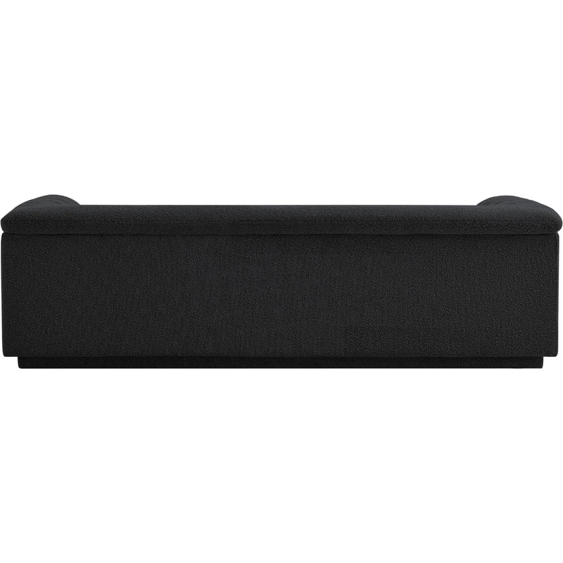 Meridian Cascade Black Boucle Fabric Sofa IMAGE 3