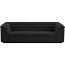 Meridian Cascade Black Boucle Fabric Sofa IMAGE 5