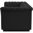 Meridian Cascade Black Boucle Fabric Sofa IMAGE 6
