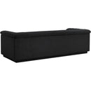 Meridian Cascade Black Boucle Fabric Sofa IMAGE 7