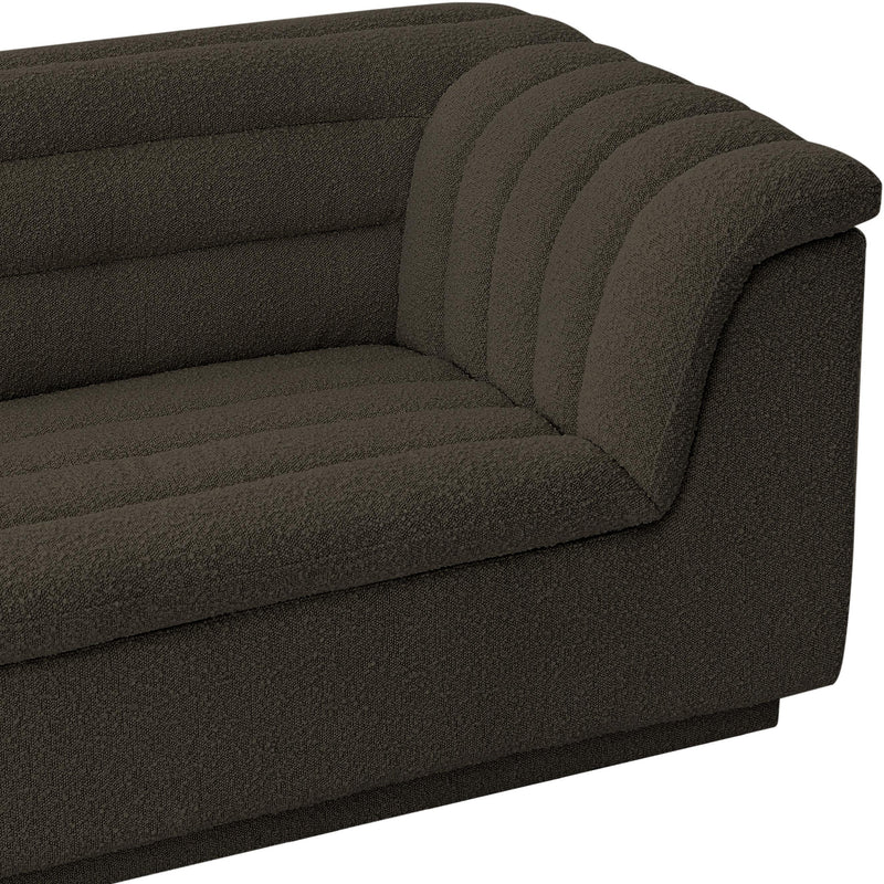 Meridian Cascade Brown Boucle Fabric Chair IMAGE 12