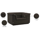 Meridian Cascade Brown Boucle Fabric Chair IMAGE 19