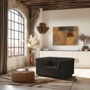 Meridian Cascade Brown Boucle Fabric Chair IMAGE 2