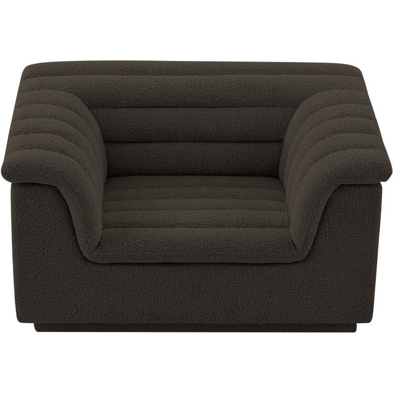 Meridian Cascade Brown Boucle Fabric Chair IMAGE 4
