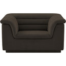 Meridian Cascade Brown Boucle Fabric Chair IMAGE 5