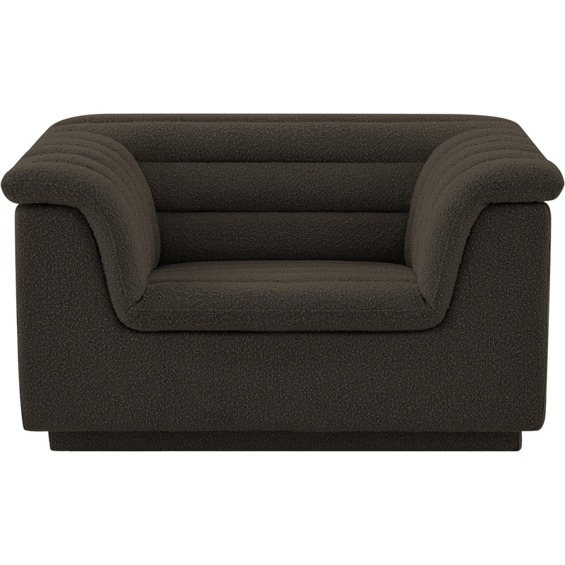 Meridian Cascade Brown Boucle Fabric Chair IMAGE 5