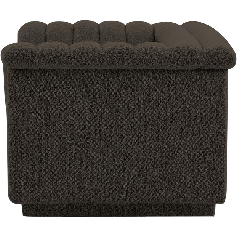 Meridian Cascade Brown Boucle Fabric Chair IMAGE 6