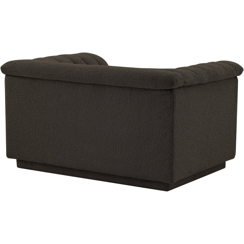 Meridian Cascade Brown Boucle Fabric Chair IMAGE 7