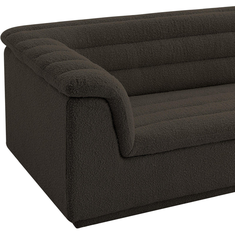 Meridian Cascade Brown Boucle Fabric Chair IMAGE 9