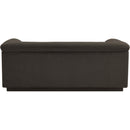 Meridian Cascade Brown Boucle Fabric Loveseat IMAGE 3