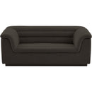 Meridian Cascade Brown Boucle Fabric Loveseat IMAGE 5