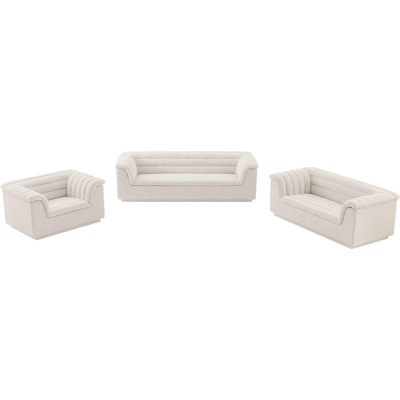 Meridian Cascade Cream Boucle Fabric Chair IMAGE 16