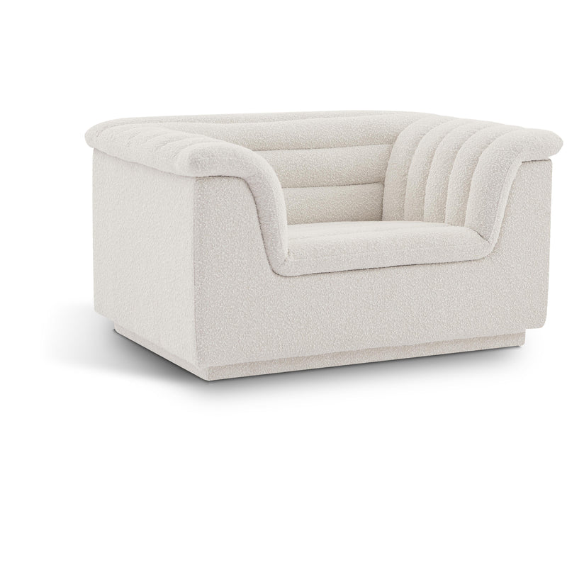 Meridian Cascade Cream Boucle Fabric Chair IMAGE 1