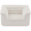 Meridian Cascade Cream Boucle Fabric Chair IMAGE 4