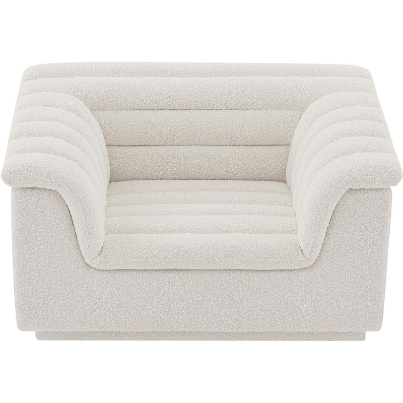Meridian Cascade Cream Boucle Fabric Chair IMAGE 4