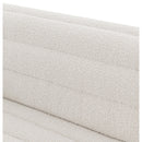 Meridian Cascade Cream Boucle Fabric Loveseat IMAGE 13