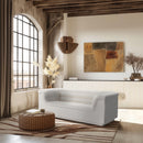 Meridian Cascade Cream Boucle Fabric Loveseat IMAGE 2