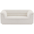 Meridian Cascade Cream Boucle Fabric Loveseat IMAGE 5